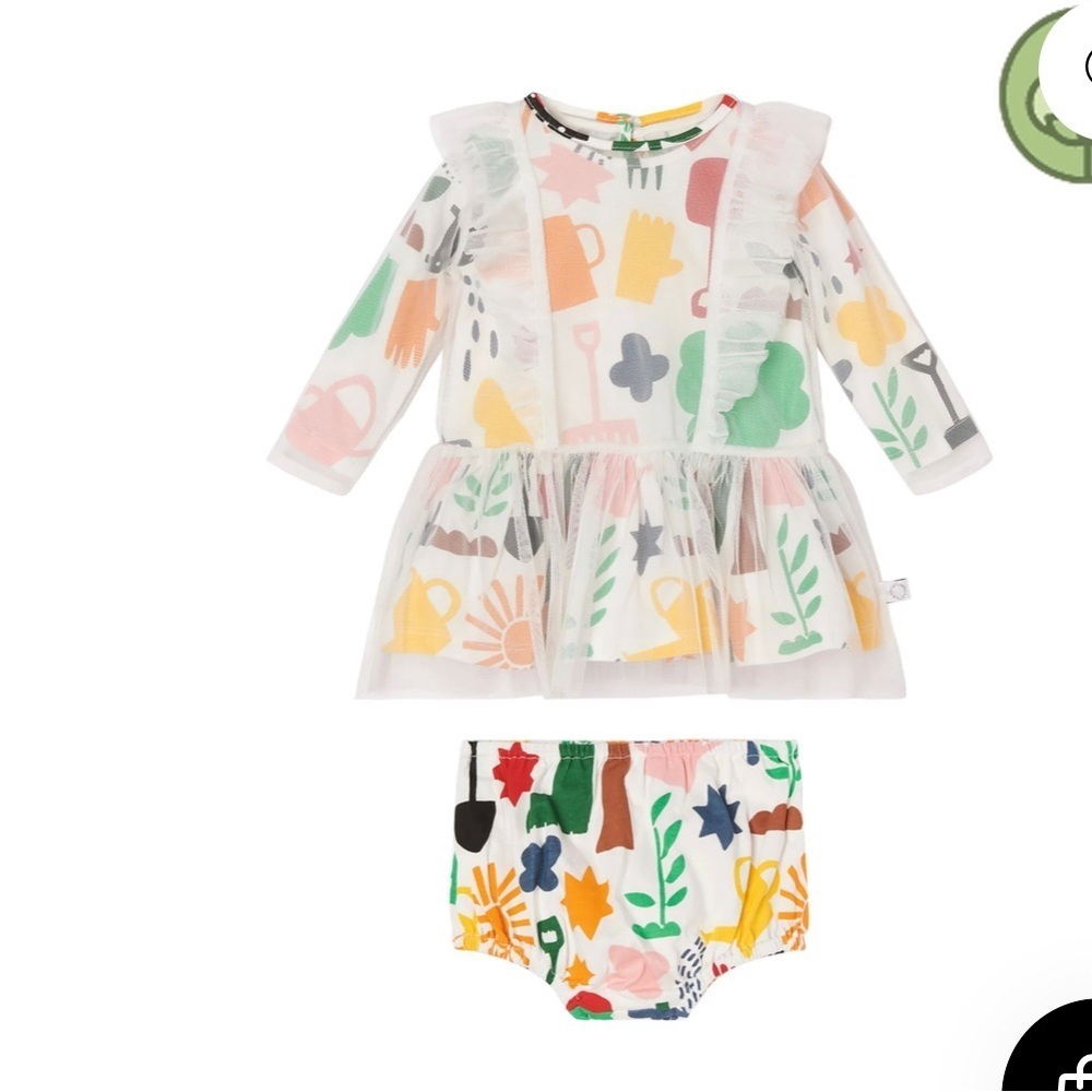 Stella McCartney Kids Multicolor Graphic Dress - Picture 2 of 7